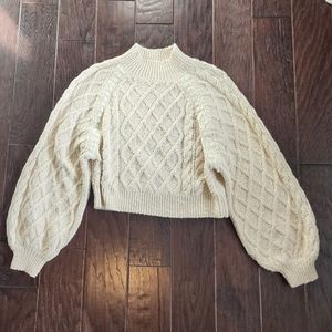Free people chunky knit crop sweater